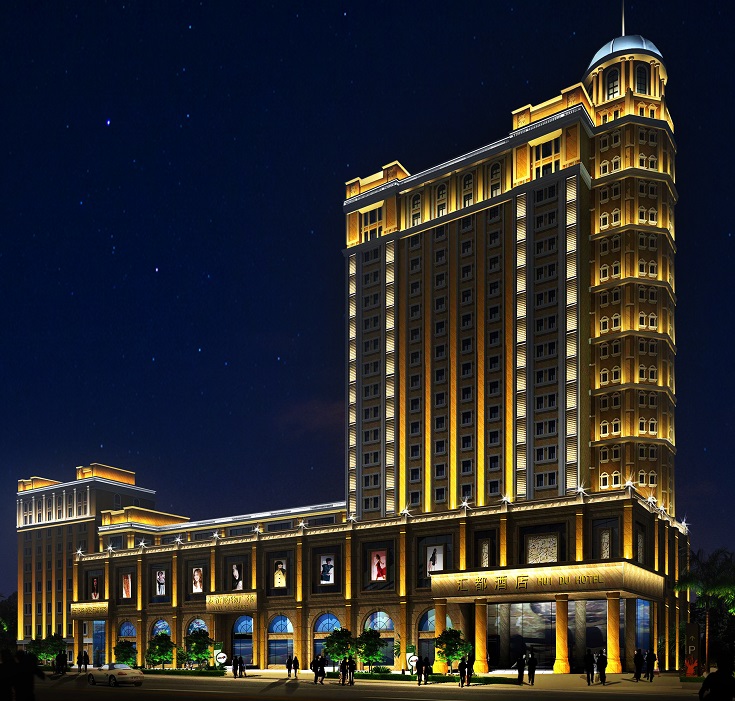 汇都酒店亮化工程_汇都楼体亮化工程